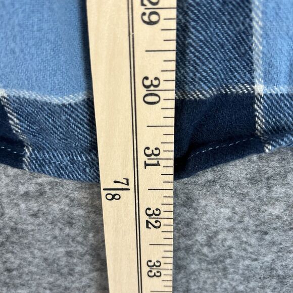 Levi’s Silvetab Blue & White Men’s Flannel Size XL Oversized Vintage - Picture 5 of 5